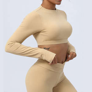 Vente en gros Ensemble leggings taille haute 2 pièces pour femmes Ensembles d'entraînement pour femmes - Product Image 3