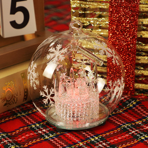 <span class=keywords><strong>Bolas</strong></span> de cristal decorativas, <span class=keywords><strong>bolas</strong></span> colgantes de cristal que cambian de color para Navidad - Product Image 2