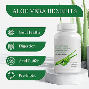 Cápsulas de aloe vera orgánico de etiqueta privada OEM, equivalente interno de hoja de aloe de 160000mg por porción - Product Image 2