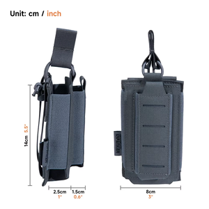 Pochette de magazines kangourou découpée au laser Élastique 500D Nylon Tactique Open Top MOLLE Pochettes magnétiques simples - Product Image 6