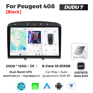 MEKEDE DUDU7 12G + 512G Car-play Car Audio Radio Navegación GPS 2K Pantalla Reproductor multimedia Android <span class=keywords><strong>Auto</strong></span> para <span class=keywords><strong>Peugeot</strong></span> <span class=keywords><strong>408</strong></span> - Product Image 5