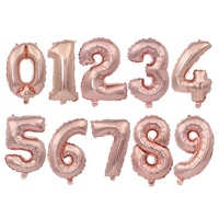 Ballon chiffre en aluminium de 32 pouces pour anniversaire, mariage, fête, décoration de Noël (0-9)