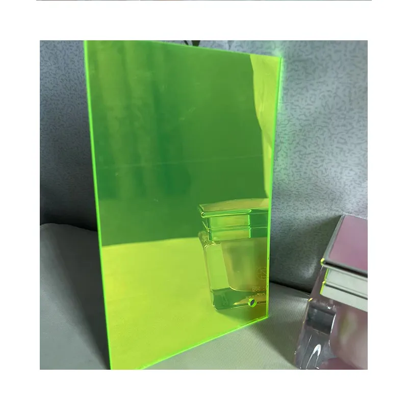 2022 prodotti di tendenza specchio flessibile acrilico fogli di plastica specchio verde fluorescente
