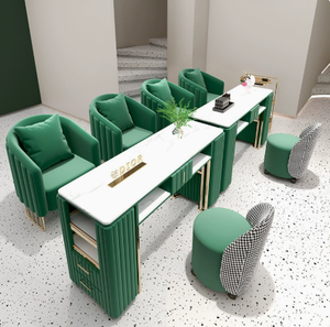 Juego de mesa y silla para salón de uñas con aspiradora, mesa de manicura, salón de belleza, sofá, mesa y silla - Product Image 1