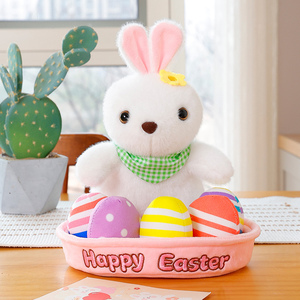 Coniglietti di Peluche Pasquali Super Morbidi da 20cm con Uova di Pasqua - Product Image 4