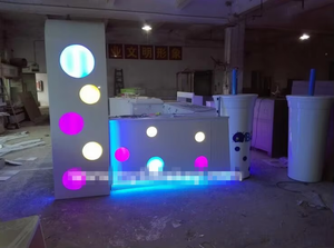 עיצוב דוכן ייחודי לקניון למשקאות בועות תה וגלידה, דוכן משקאות עם תאורה למכירה - Product Image 4