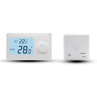 Termostato Digital No Programable para Caldera de Calefacción Hidrónica, Controlador de Temperatura Inalámbrico por Radiofrecuencia