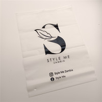 100 pièces écologique impression personnalisée emballage en plastique Transparent EVA givré sac à fermeture éclair pour vêtement vêtements T-shirt