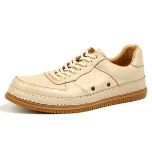 Zapatillas de cuero Golden Goose 310-1 con ribete de cuero, ligeramente desgastadas, color blanco envejecido, zapatillas de moda para <span class=keywords><strong>hombre</strong></span>, calzado informal y moderno para <span class=keywords><strong>hombre</strong></span>. - Product Image 1