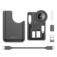 HOCO CW58 Chargeur sans fil multifonctionnel pour Apple Watch 1-9/SE/SE2/Ultra/Ultra2 Câble USB C vers USB C Adaptateur OTG Kit de stockage