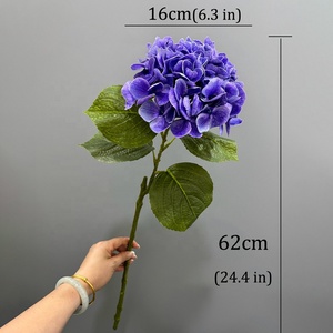 Recomendado: Flor de Hortensia Artificial de Tacto Real de una Sola Cabeza, Hortensias Hidratantes para Decoración de Eventos - Product Image 3