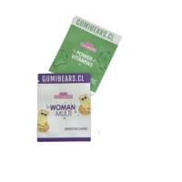 Sachet d'emballage personnalisé à faible MOQ, imprimé, échantillon 1g 3.5g, pour bonbons gélifiés, pochette plate mate à 3 soudures latérales avec encoches de déchirement