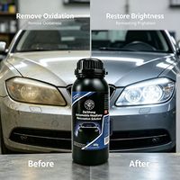 Liquide de polissage pour la restauration des phares de 600 ml 800 g, élimine le jaunissement, l'oxydation et les rayures légères pour la réparation des lentilles de phares de voiture