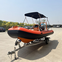 16ft Aluminium RIB 480 V Coque Aluminium Décortiqué Nervure Bateau Gonflable RIB Pêche Canot Bateaux Ponton Avec CE Certifié