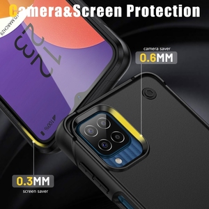 Casing Pelindung Belakang Tahan Guncangan, Casing Pelindung Belakang dengan Sandaran untuk Samsung M12 A03S Versi India Redmi Note 11P - Product Image 3