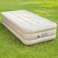 Matelas gonflable d'extérieur pour randonnée avec pompe intégrée, lit d'appoint pliable individuel, épais et floqué, pour usage domestique