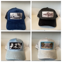 Gorras Deportivas de 5 Paneles, Negras, Personalizadas, de Terciopelo, con Parche Bordado en 3D para Deportes