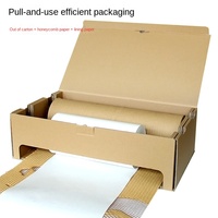 Papier d'emballage en carton alvéolé recyclable en pâte chimique kraft, résistant à l'humidité et aux chocs, pour rembourrage express