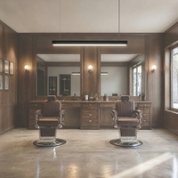 Lampe suspendue linéaire LED moderne pour salon, salon de coiffure et projets d'aménagement intérieur