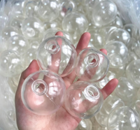 Coque vide multi-formes DIY faite à la main en TPR transparent, à remplir, en forme de boule, d'ours, de cube ou ronde, souple, avec couvercle