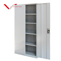 Guangzhou Fabricant Armoires de rangement à 2 portes en acier et en métal pour classeurs de dossiers et de documents avec étagères réglables