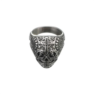 Joyería Punk al por Mayor, Anillos de Calavera de Acero Inoxidable con Circonita Roja Vintage - Product Image 4