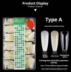 Boîte de 500 faux ongles en ABS, extensions d'ongles à couverture complète, à presser, pour usage professionnel en salon de manucure - Product Image 6