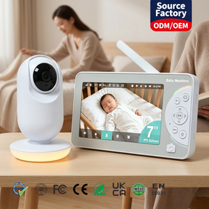 กล้องวงจรปิดอัจฉริยะสำหรับเด็ก KT716W หน้าจอขนาดใหญ่ 7 นิ้ว พร้อม WiFi แอปพลิเคชัน AI ตรวจจับเสียงร้อง การติดตามการเคลื่อนไหว เสียงสองทาง กล้องแพน-ทิลท์-ซูม - Product Image 1