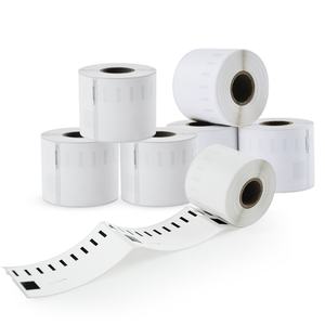 Étiquette thermique personnalisée avec impression dorsale, compatible toutes tailles, revêtement supérieur, rouleau de papier avec revêtement écologique, pour logistique, étiquette Dymo, emballage brillant - Product Image 1