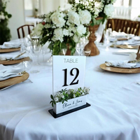 Numéro de table de mariage Hotals réception de mariage feuilles acryliques numéro de table de mariage signe acrylique numéros de table imprimés en or