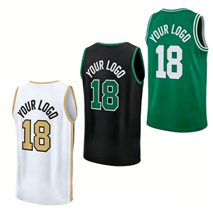Maillot de basket-ball personnalisé avec logo, uniforme d'équipe, numéro brodé, impression lumineuse, antibactérien, 100% polyester, sans manches - Product Image 1