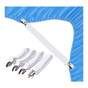 Verstelbare Kriskras Clips Bedlaken Vastmaken Bretels Clips Elastische Band Hoeslaken Laken Houder Riemen - Product Image 1