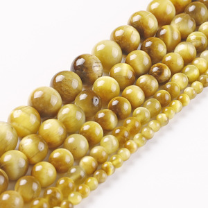 Perline Rotonde Naturali in <span class=keywords><strong>Occhio</strong></span> <span class=keywords><strong>di</strong></span> <span class=keywords><strong>Tigre</strong></span> Dorato AAA, Pietre Lisce e Lucidate in <span class=keywords><strong>Occhio</strong></span> <span class=keywords><strong>di</strong></span> <span class=keywords><strong>Tigre</strong></span> <span class=keywords><strong>Giallo</strong></span> per Creazione <span class=keywords><strong>di</strong></span> Bracciali e Collane Fai-da-Te - Product Image 2