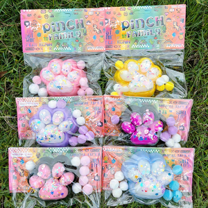 Wholesale Promotion Toys Colorful Sensory Fidget Pinch <b>Squishy</b> <b>Cat</b> Paw Anti-Stress Plastic Toys Kawaii Quiet Stress Relief Toy - Product Image 6