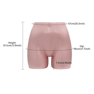 <span class=keywords><strong>Mannequin</strong></span> <span class=keywords><strong>femme</strong></span> demi-corps, plusieurs tons de peau, avec fenêtre en fibre de verre, pour sous-vêtements, short et fessier, pose yoga debout - Product Image 2