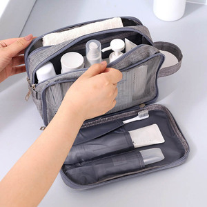 Travel Dry Wet Separation Men Gym Shaving Toiletry <strong>Wash</strong> Organiser <strong>Bag</strong> Large Waterproof Cosmetic Makeup <strong>Bag</strong> with 3 <strong>Compartments</strong> - Product Image 3