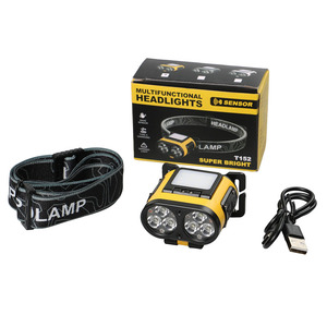 Loại-C sạc cảm ứng thông minh Đèn pha ánh sáng màu đỏ đầu ngọn đuốc đèn với chỉ số pin cho câu cá đi xe đạp leo núi - Product Image 6