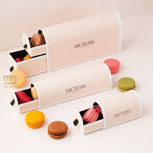 Một bên mở quà tặng sang trọng Macaron hộp bán buôn Cookie món tráng miệng bao bì hộp cho Macarons tùy chỉnh Macaron ngọt ngào ngăn kéo hộp giấy - Product Image 4