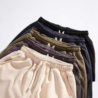 Short décontracté tendance pour hommes 280g daim nouvel été taille moyenne pantalon ample avec cordon de serrage couleur unie tricoté tissu worested