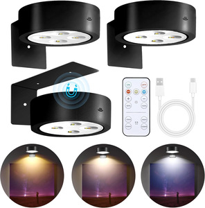 Lámpara <span class=keywords><strong>LED</strong></span> de Techo, 3 Colores RGB Ajustables, Lámpara de Pared Decorativa, Ultrafina, Recargable, con Control Remoto - Product Image 5