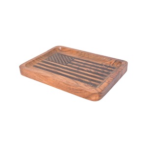 Plateau de service gravé au laser en bois de cuisine rectangulaire ou plateau en bois d'utilisation de restaurant d'hôtel à la maison pour le service de café de thé - Product Image 3