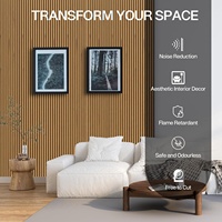 Prix usine mur et plafond Akupanel 60cm carré chêne placage en bois latte MDF PET feutre panneau acoustique insonorisé