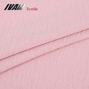 Tela lisa teñida 100% poliéster para vestido, rosa, venta al por mayor - Product Image 4
