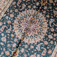 122x183cm fait à la main en soie persan Design tapis Floral maison petit tapis de sol oriental pour chambre salon