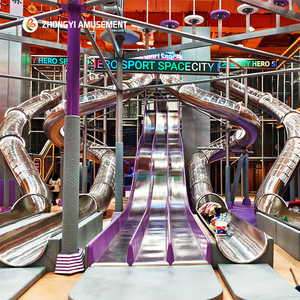 Conception sur mesure de terrain de jeux intérieur clé <span class=keywords><strong>en</strong></span> main, fabricant d'équipements de jeux souples pour enfants avec toboggan commercial et matrice de jeux pour centres commerciaux - Product Image 2