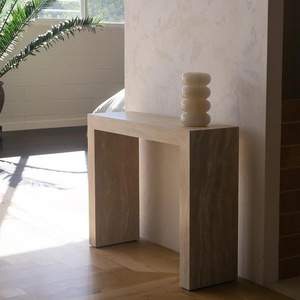 Mesa Consola de <span class=keywords><strong>Entrada</strong></span> de Travertino <span class=keywords><strong>Blanco</strong></span> Natural, Muebles de Interior para Recibidor, Sala de Estar, Casa, Villa - Product Image 3