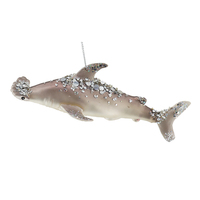 Sea Overlord Shark Shell Crystal Embellissement Pendentif Décoration en verre artisanal Fêtes Décorations de Noël faites à la main Deep