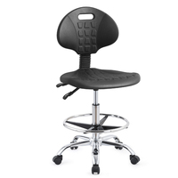 Usine de Foshan Sillas de Oficina PU ESD Lab Chaise Pivotante Repose-pieds Anneau Chaise pour Laboratoire Hospitalier