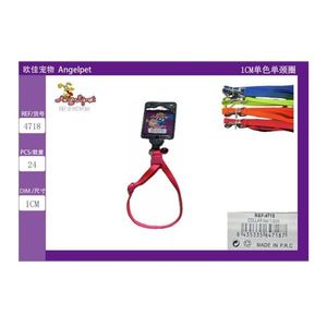 Collare per Animali Domestici Premium Monocolore da 1,0 cm con Anello Singolo - Product Image 3