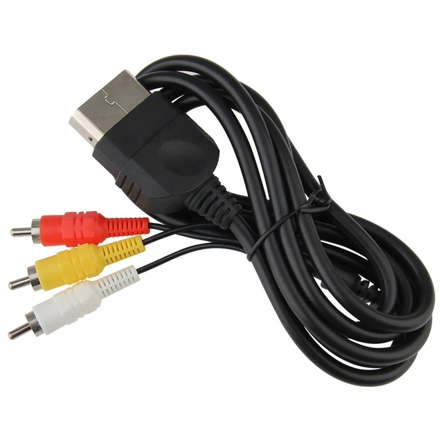 1.8m /6 FT Audio Video AV RCA Video Composite Cable With Three RCA Plug for Xbox Original Classic 1